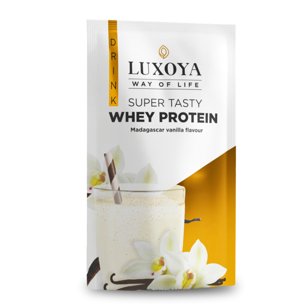 SUPER TASTY WHEY PROTEIN - PRÉMIUM TEJSAVÓ FEHÉRJE ITALPOR 30 g - Madagaszkári vanília ízű