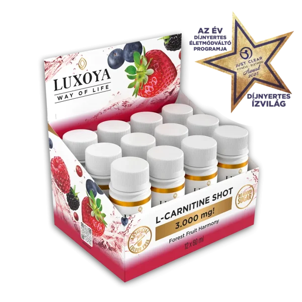 L-CARNITINE SHOT 3.000 mg FOLYÉKONY L-KARNITIN 12x60 ml gyűjtődoboz - Erdei gyümölcs ízű
