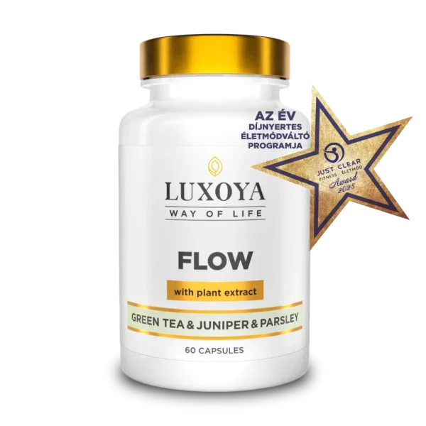 FLOW - KOFFEINT TARTALMAZÓ ÉTREND-KIEGÉSZÍTŐ KAPSZULA NÖVÉNYI KIVONATOKKAL ÉS MAGNÉZIUMMAL 60 db