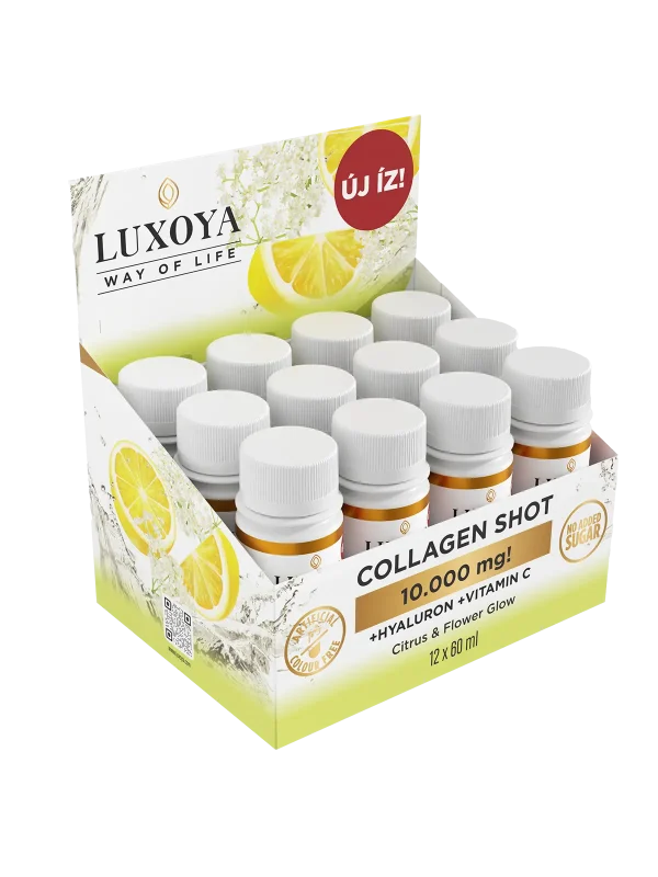 COLLAGEN SHOT 10.000 mg FOLYÉKONY KOLLAGÉN 12x60 ml gyűjtődoboz - Citrom-bodza ízű