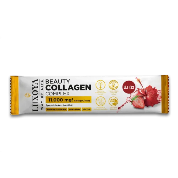 BEAUTY COLLAGEN COMPLEX 11.000 mg ÍZLETES KOLLAGÉN ITALPOR - Eper Hibiszkusz ízű - 15g