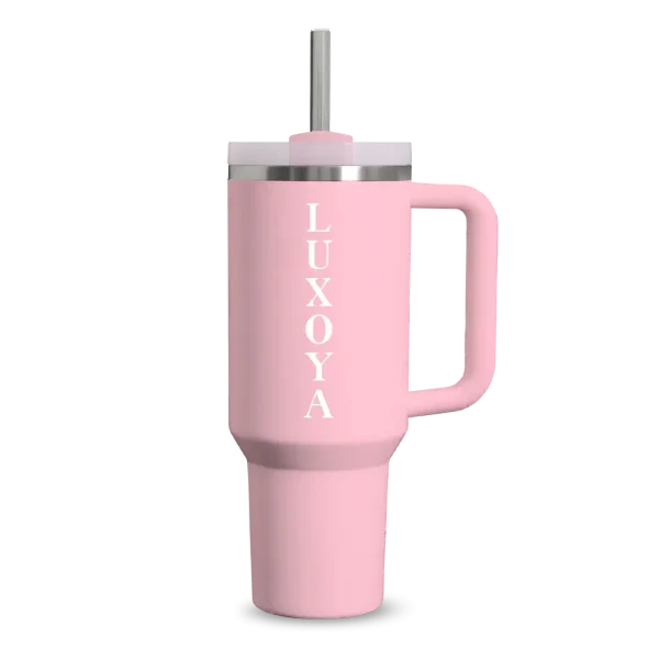 Ikonikus - Fém hőtartó kulacs - Pasztell rózsaszín