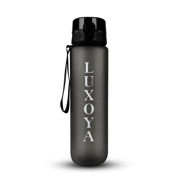 Motivációs fitnesz kulacs - fekete